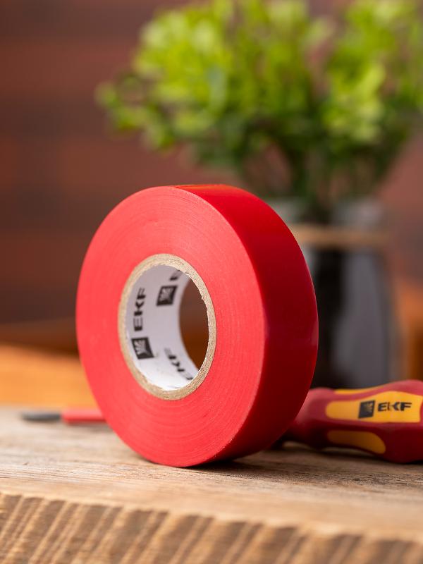 Изолента ПВХ красная 19мм 20м серии SafeFlex | plc-iz-sf-r | EKF — миниатюра 3