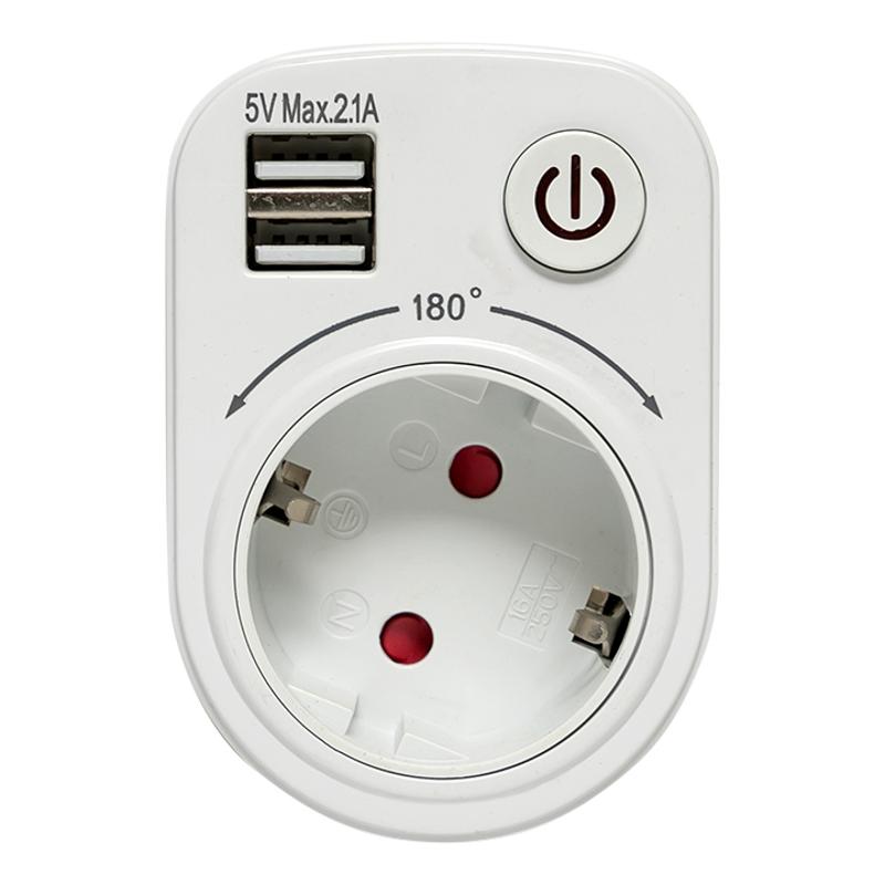 Розеточный блок SB-01 (розетка 2P+E 16А, 2 USB разъема 5V 2,1A) EKF PROxima | SB-01 | EKF — миниатюра 4