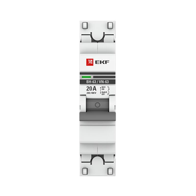 Выключатель нагрузки 1P 20А ВН-63 PROxima | SL63-1-20-pro | EKF — миниатюра 2