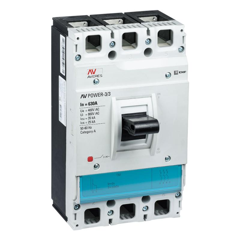 Выключатель автоматический AV POWER-3/3 630А 35kA TR | mccb-33-630-TR-av | EKF — EKF