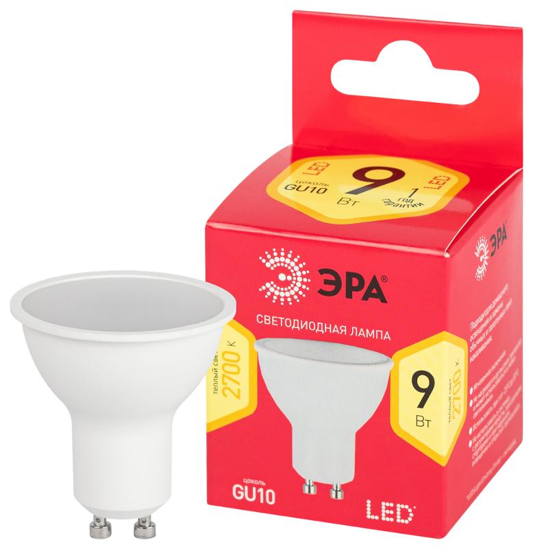 Лампа светодиодная RED LINE LED MR16-9W-827-GU10 R GU10 R 9Вт софит теплый белый свет | Б0050691 | ЭРА — миниатюра 1