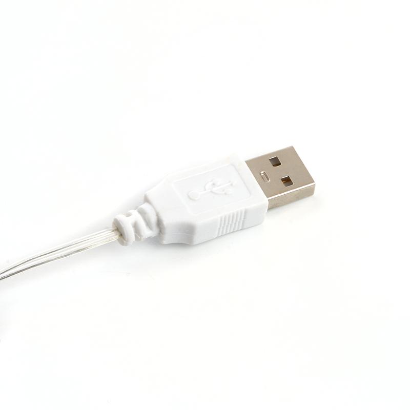 Гирлянда линейная Роса,  50LED 5000К, 5м, IP20 USB, прозрачный шнур, CL575 | 48184 | FERON — миниатюра 3