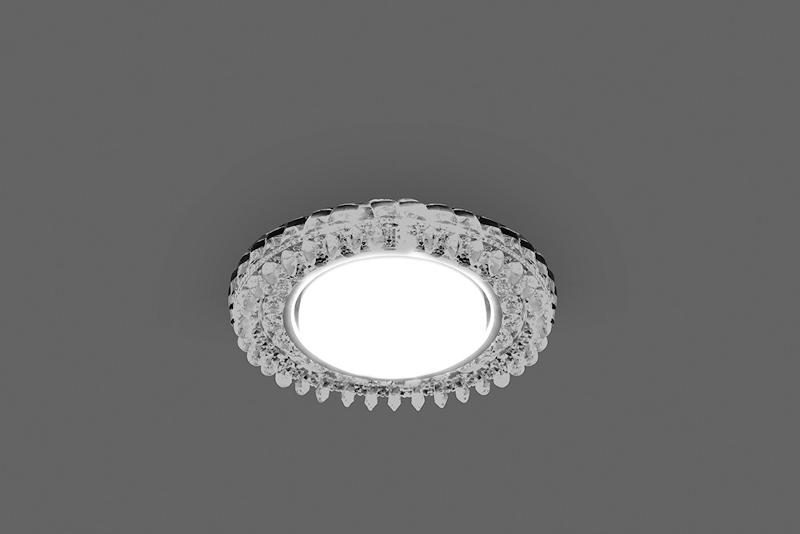 Светильник встраиваемый с белой LED подсветкой CD4027 потолочный GX53 без лампы прозрачный | 29541 | Feron — миниатюра 3