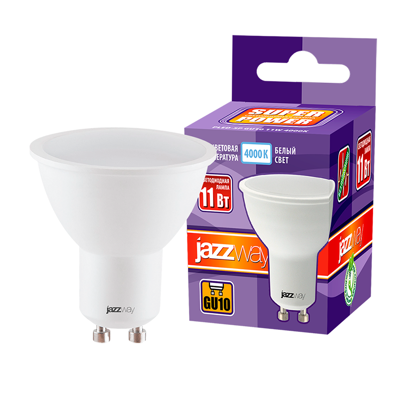 Лампа светодиодная PLED- SP GU10 11w 4000K-E | .5019485 | Jazzway — миниатюра 3