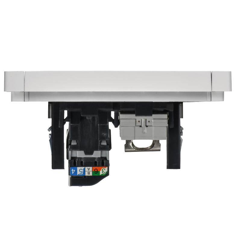 FORTE&PIANO Розетка двойная RJ11+RJ45 кат.5E FP235 белый | FP-KT20-O-1-K01 | IEK — миниатюра 6