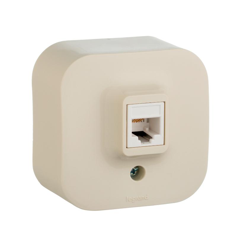 Quteo Слоновая кость Розетка RJ11 | 782244 | Legrand — Legrand