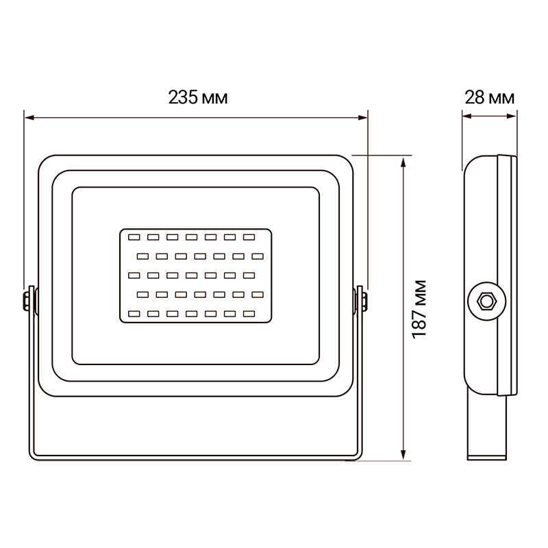 Прожектор светодиодный PFL- 30W RGB WH IP65 Прожектор БЕЛЫЙ | .5012103 | Jazzway — миниатюра 2