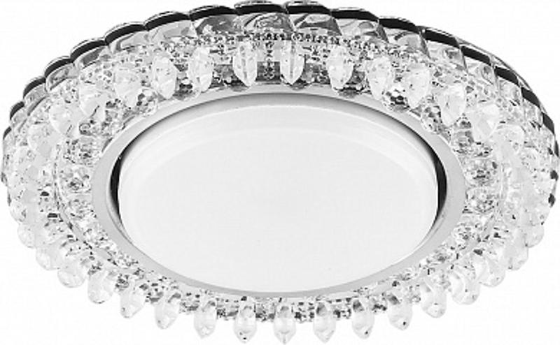 Светильник встраиваемый с белой LED подсветкой CD4027 потолочный GX53 без лампы прозрачный | 29541 | Feron — миниатюра 1