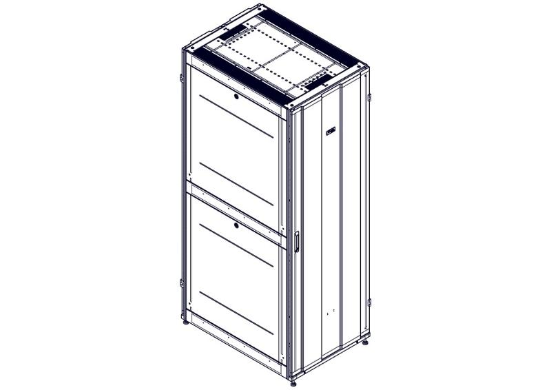 Шкаф Systeme Electric, серия Uniprom, 48U-750/1070, боковые панели 4шт, черный | UR3157 | SE — миниатюра 2