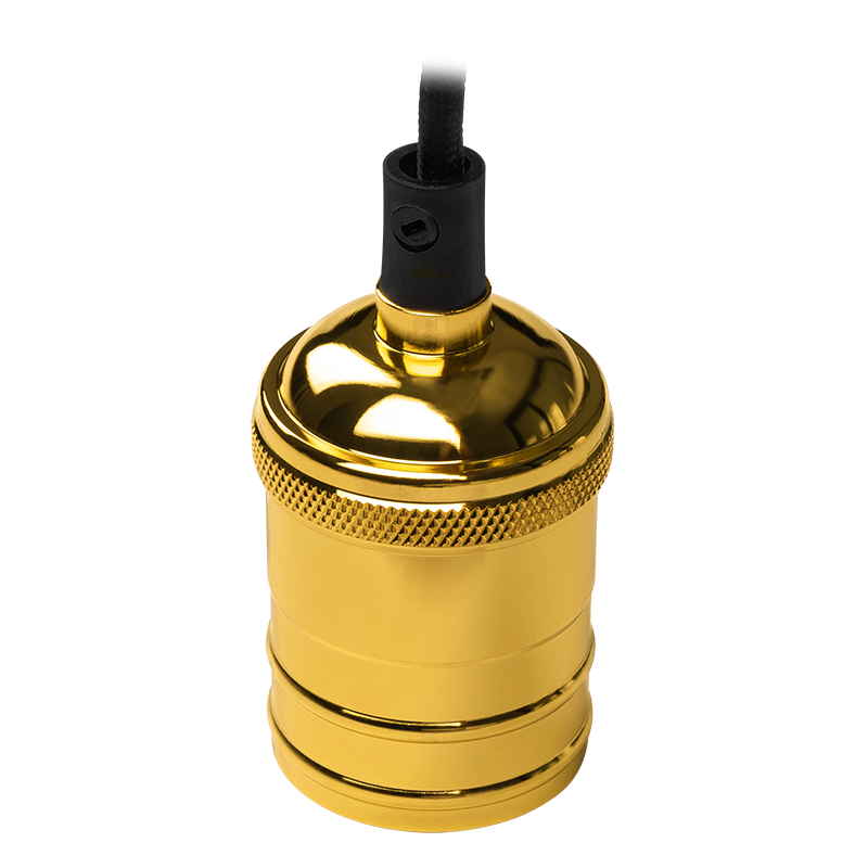 Декоративный патрон с проводом RETRO золотой цвет PLC 02 E27 230V/1M GOLDEN | .5039018 | JAZZWAY — миниатюра 4