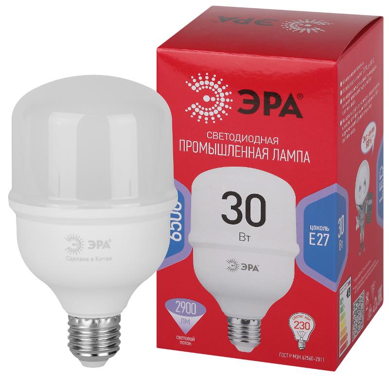 Лампа светодиодная  RED LINE LED POWER T80-30W-6500-E27 R  30Вт колокол холодный белый свет  | Б0063866 | ЭРА — миниатюра 1