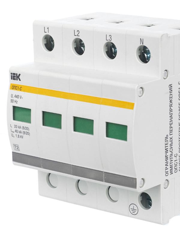 Ограничитель импульсного перенапряжения ОПС1-C 4Р In=20kA Un=400B Im=40kA | MOP20-4-C | IEK — миниатюра 17