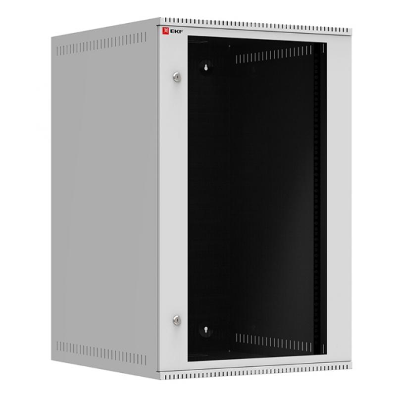 Шкаф телекоммуникационный настенный 18U (600х350) дверь стекло, Astra A серия EKF Basic  |  ITB18G350 |  EKF  — EKF