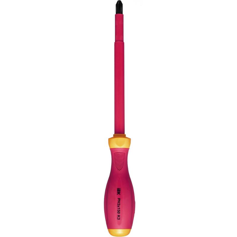 Отвертка диэлектрическая PH3х150 K3 ARMA2L 3 | A2L3-SC30-K3-PH-30-150 | IEK — миниатюра 4