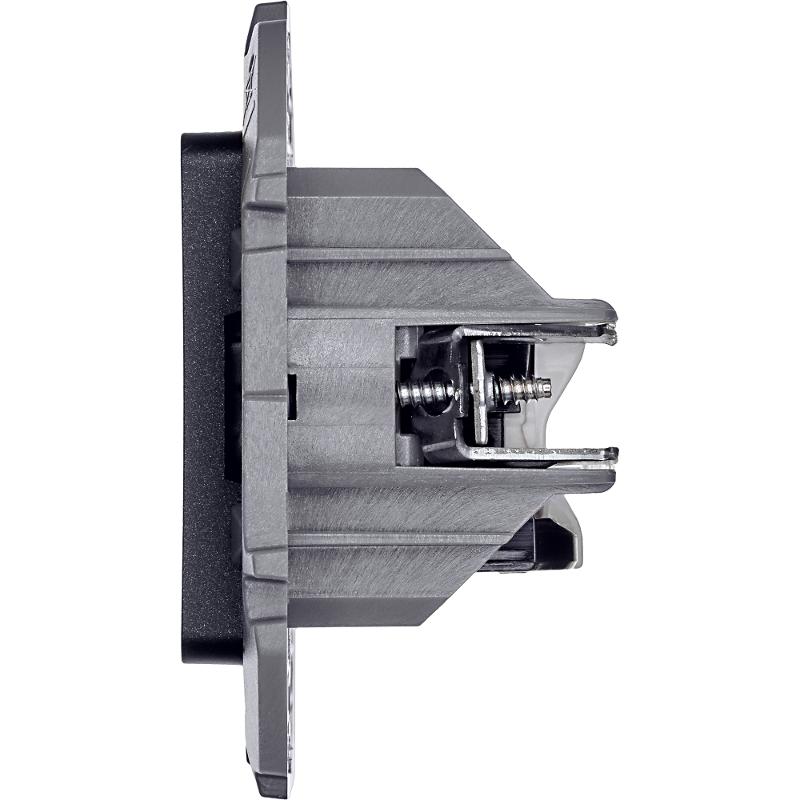 Inspiria Антрацит Розетка 2-ая компьютерная RJ45 С/У категория 5e UTP — миниатюра 4