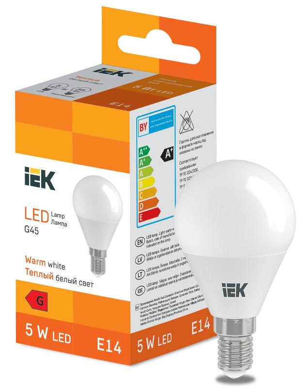 Лампа светодиодная Globe G45 400lm 3000K E14 | LL-I-G45-5-230-30-E14 | IEK — IEK (ИЭК)