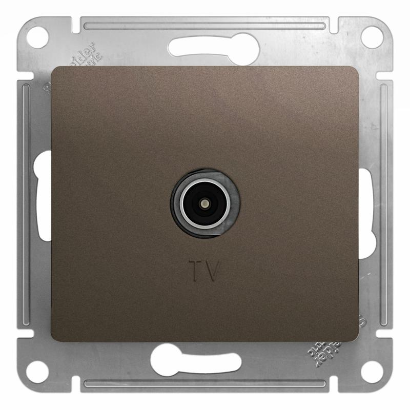 Glossa Шоколад Мех TV Розетка оконечная 1DB | GSL000891 | SE — Systeme Electric
