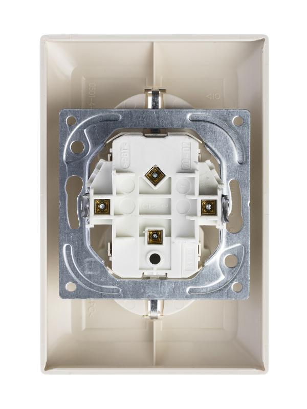 ABB Basic 55 Сл. кость Розетка 2-ая с/з моноблок, с защитными шторками | 2021-0-0379  | 2CKA002021A0379 | ABB — миниатюра 2