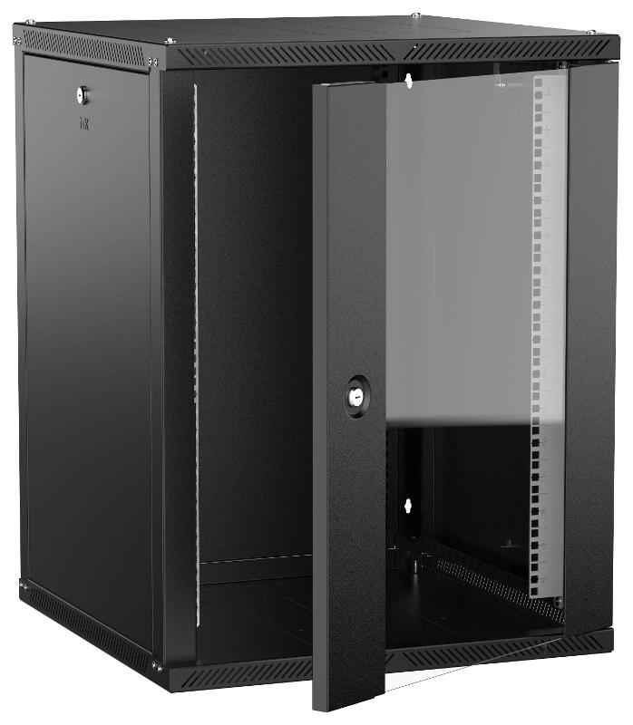 ITK LINEA W Шкаф 15U 600х600мм дверь стекло черный 2.0| LWR5-15U66-GF-2| ITK — ITK