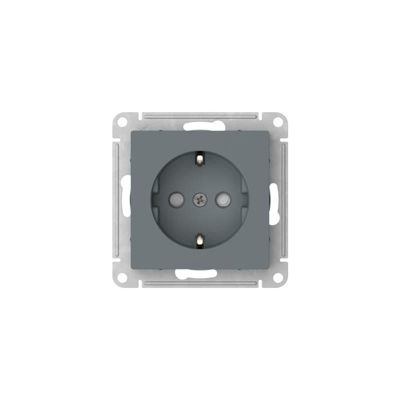 AtlasDesign Грифель Розетка с заземлением со шторками, 16А, механизм, быстрозажимные клеммы | ATN000745S | SE — миниатюра 5