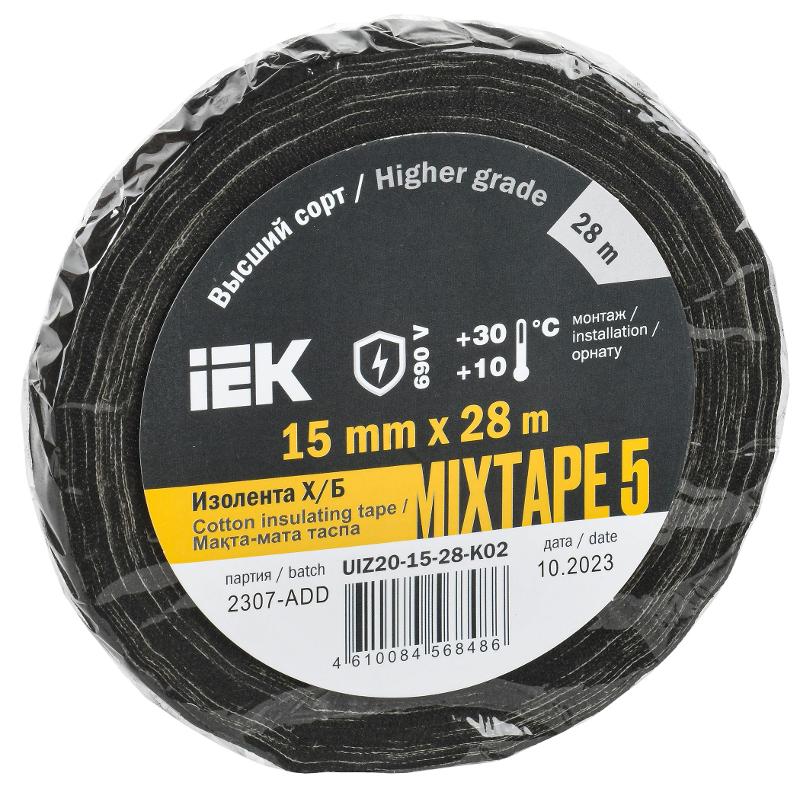 Изолента Х/Б MIXTAPE 5 15мм 28м  | UIZ20-15-28-K02 | IEK — IEK (ИЭК)