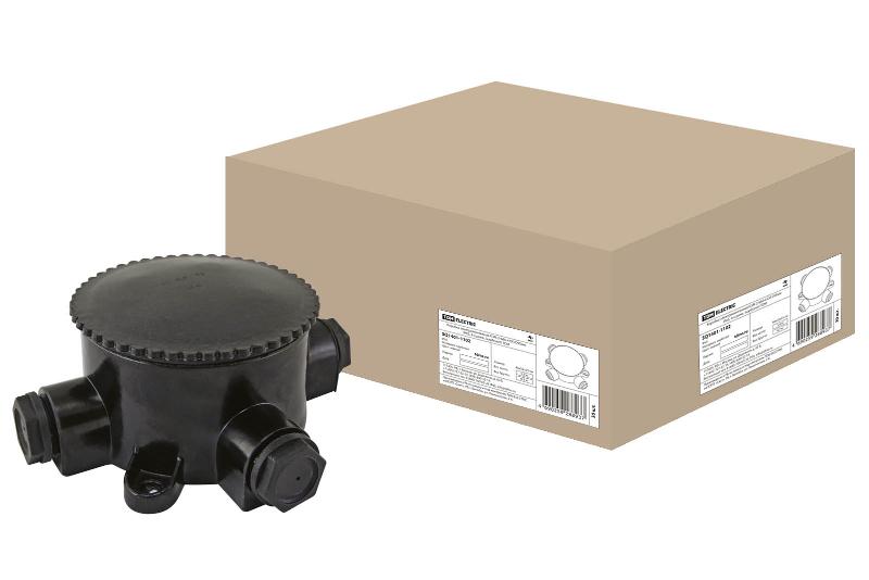 Коробка распределительная электромонтажная КЭМ 2-660-4 о/п D95 мм IP65, 4-х рожк. (карболит) | SQ1401-1102 | TDM — фото 1 | Sento
