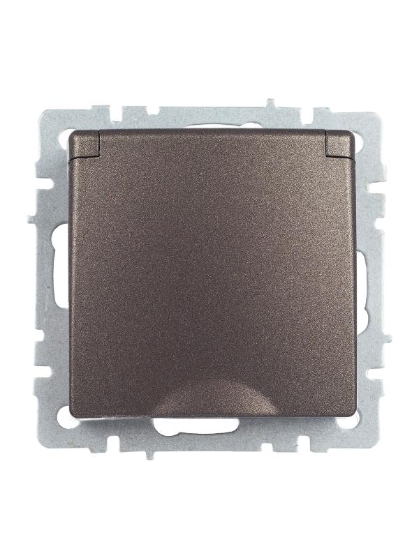 BRITE Розетка с заземлением со шторками с кр. 16А IP44 РСбш10-3-44-БрТБ темная бронза | BR-R16-16-44-K45 | IEK — миниатюра 12