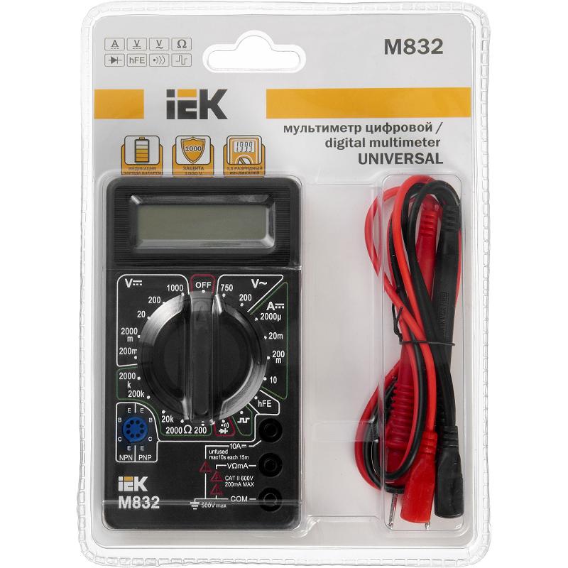 Мультиметр цифровой  Universal M832  | TMD-2S-832 | IEK — миниатюра 8