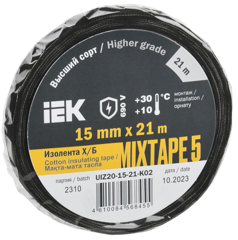 Изолента Х/Б MIXTAPE 5 15мм 21м  | UIZ20-15-21-K02 | IEK — IEK (ИЭК)