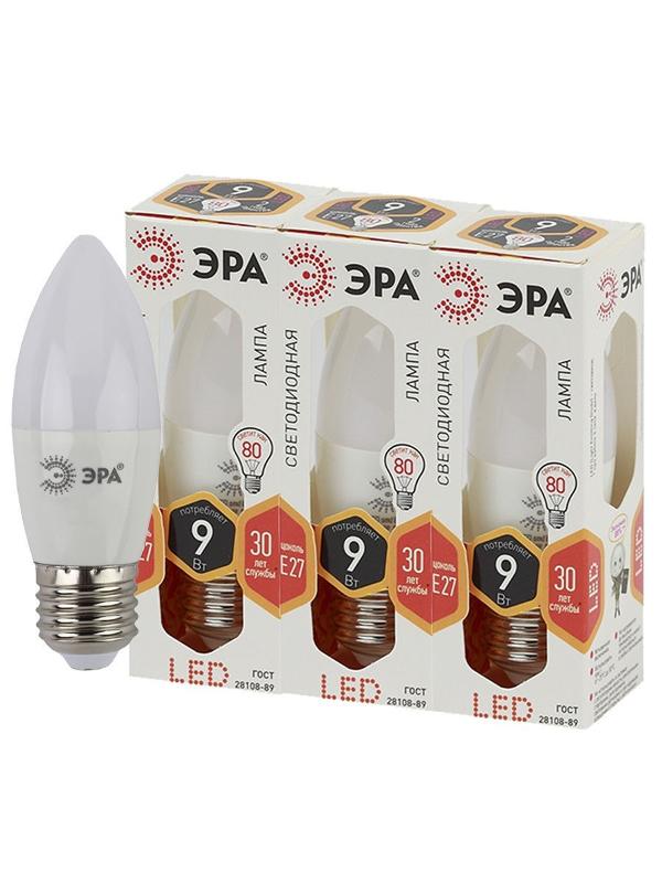 Лампа светодиодная LED 9Вт Е27 2700К smd B35-9w-827-E27 | Б0027971 | ЭРА — миниатюра 2