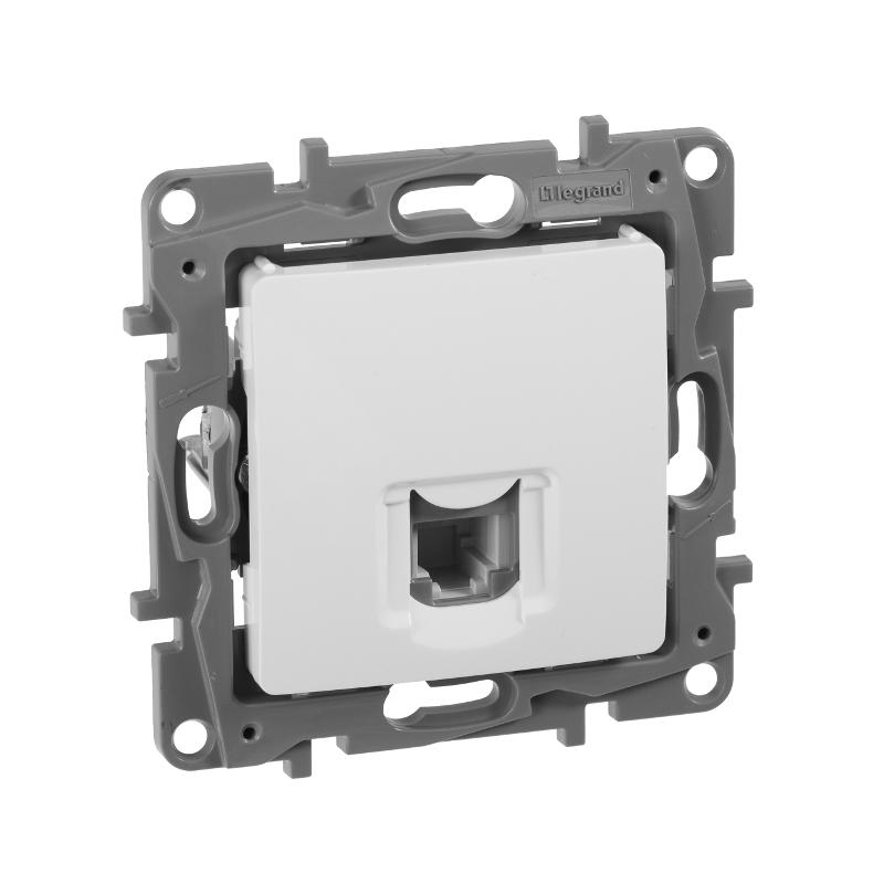 Etika Белый Розетка телефонная RJ11 | 672240 | Legrand; замена на арт. ИЭК 6722401 — Legrand