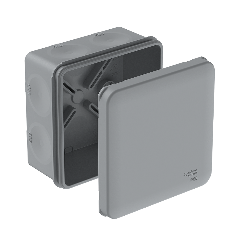 MultiBox Коробка распределительная с мембранными вводами IP66 85х85х42 Серая (со стикером)| IMT351971 | SE — Systeme Electric