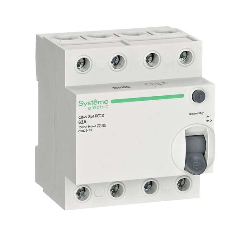 City9 Set ВДТ 63А 4P 100мА A-S 400В | C9R76463 | SE — Systeme Electric