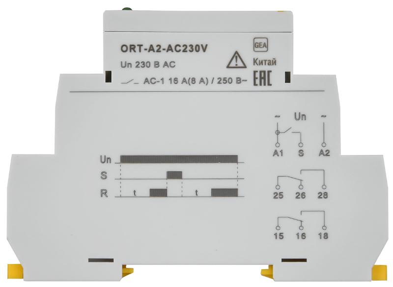 Реле задержки включения ORT. 2 конт. 230 В AС  | ORT-A2-AC230V | IEK — миниатюра 3