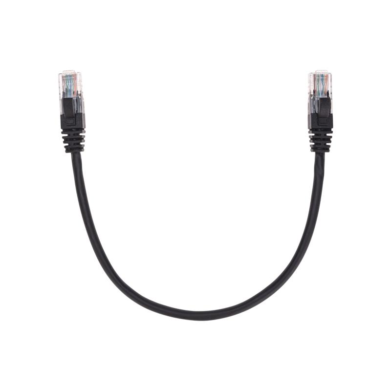 Патч-корд U/UTP, CAT 5e, RJ45-RJ45, 26AWG, LSZH, черный, 0,3м REXANT | 02-0102-03 | REXANT — фото 1 | Sento