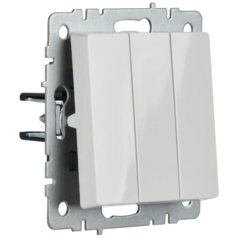 BRITE Выключатель 3-клавишный 10А ВС10-3-0-БрБ белый | BR-V30-0-10-K01 | IEK — миниатюра 5