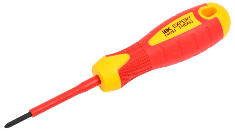 Отвертка крестовая Expert Ph0х60мм 1000В  | TSC-2PH-060 | IEK — миниатюра 1