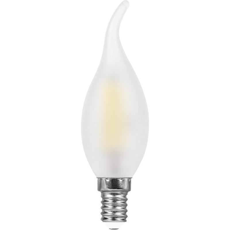 Лампа светодиодная LB-714 (11W) 230V E14 4000K филамент С35T матовая | 38011 | FERON — Feron