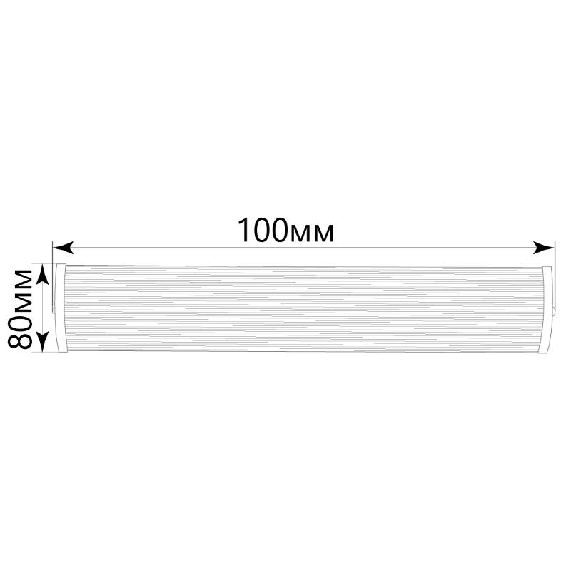 Светильник для 2х LED ламп Т8, цоколь 2*G13, ДПО 11-2х18-001, IP40, 1240мм | 41223 | Feron — миниатюра 6