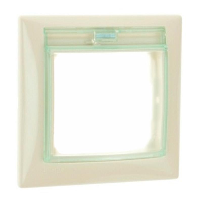 VALENA DIY Рамка 1-мест. IP44 с крышкой слоновая кость — миниатюра 2