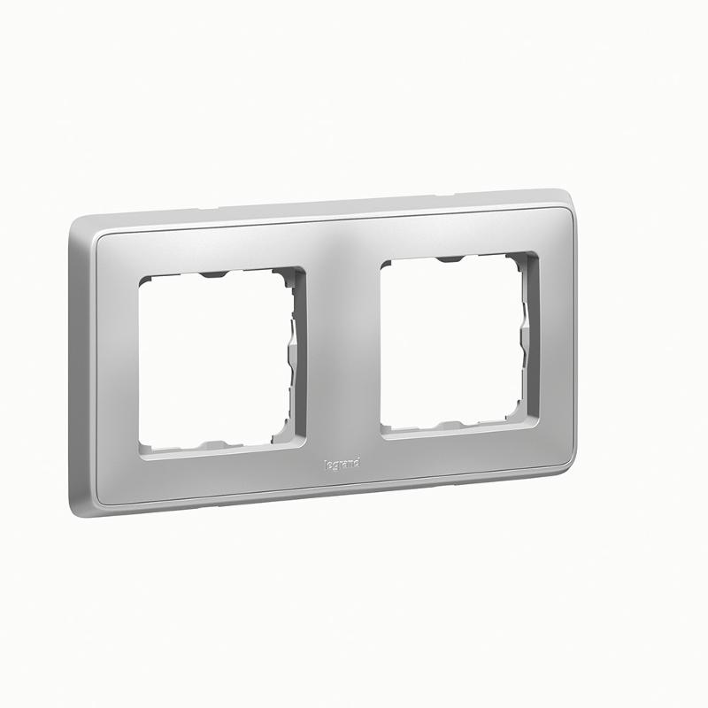 Cariva DIY Рамка 2 поста алюминий | 695974 | Legrand — Legrand