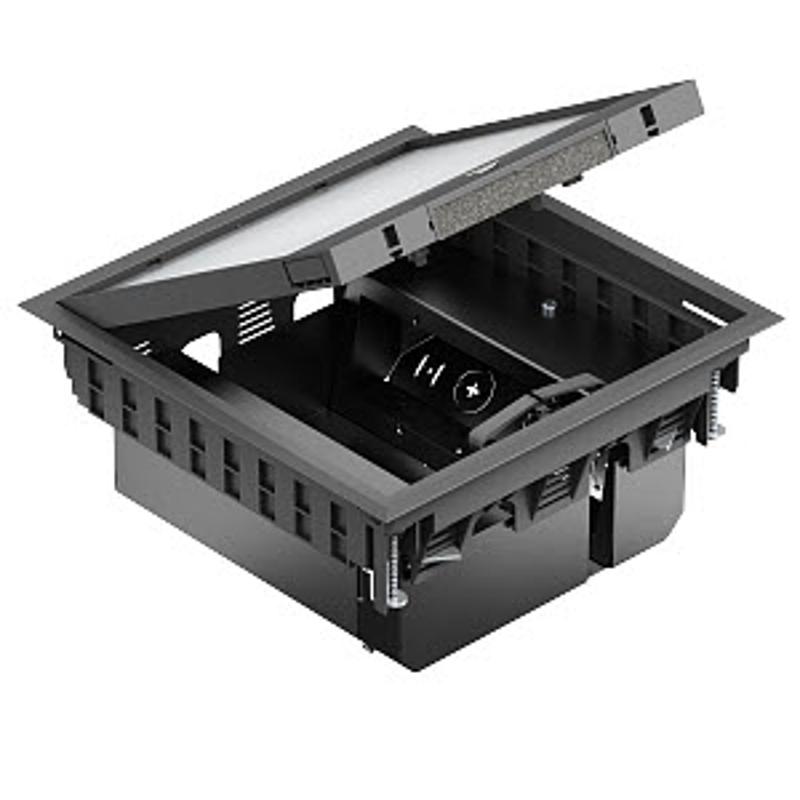 Лючок GES9-3B U (универсальный) 12xModul45 (для 3xUT4, PC/ABS, черный) | 7405093 | OBO Bettermann — миниатюра 2