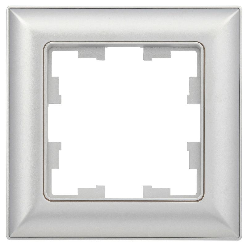 BRITE Рамка 1-ая РУ-1-Бр алюминий/алюминий | BR-M12-12-K47 | IEK — миниатюра 2