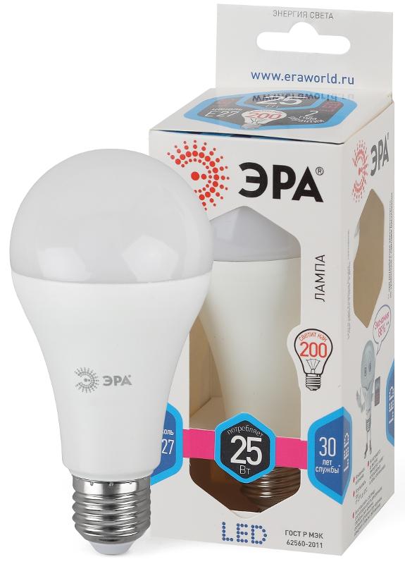Лампа светодиодная LED 25Вт E27 4000К СТАНДАРТ груша | Б0035335 | ЭРА — миниатюра 1