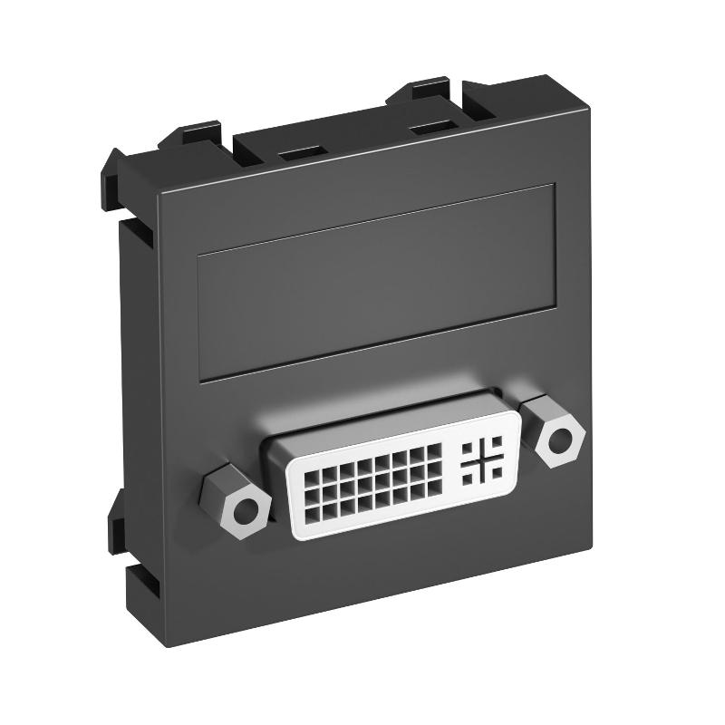 Мультимедийная рамка DVI Modul45 (черный) (MTG-DVI S SWGR1) | 6104733 | OBO Bettermann — OBO Bettermann
