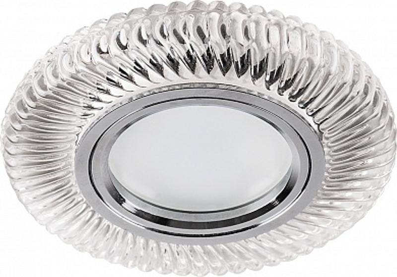 Светильник точечный встраиваемый под лампу, с LED подсветкой CD988 15LED*2835SMD 4000K, MR16 50W G5.3, прозрачный | 32667 | FERON — Feron
