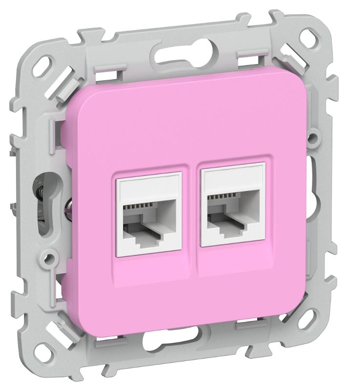FLITE Розетка 2-ая компьютерная RJ45 кат.5Е UTP РК5е-2-0-ФлПр пурпурный | FI-K22-1-K99 | IEK — IEK (ИЭК)