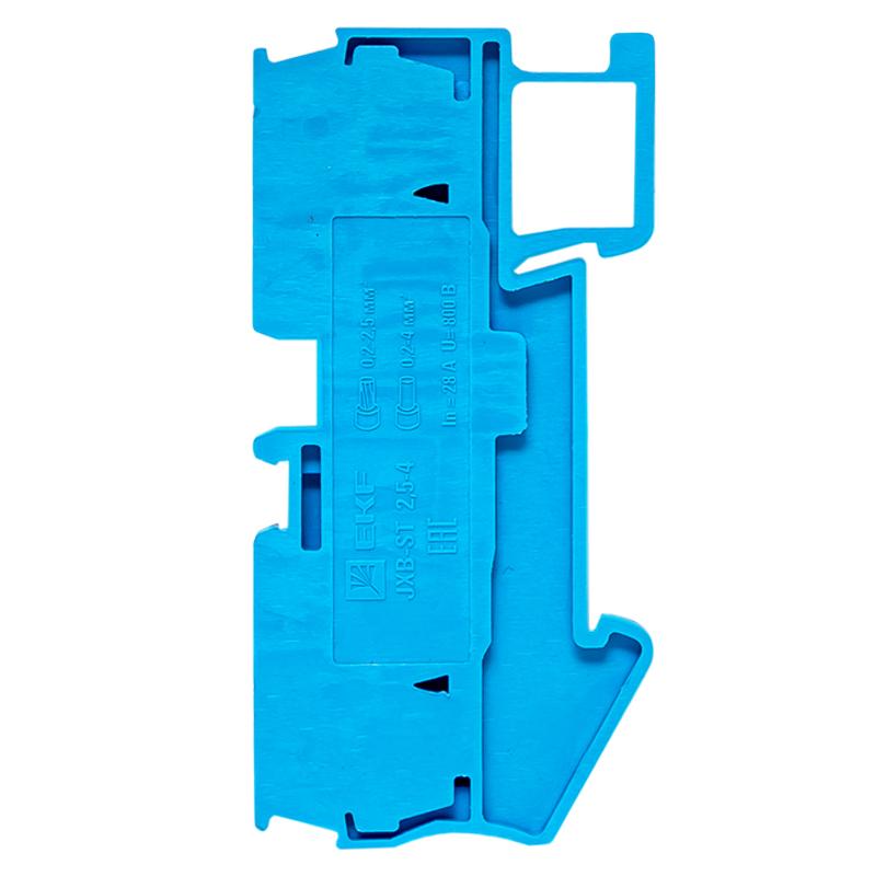 Колодка клеммная пружинная JXB-ST-2.5 28А 4 вывода синяя EKF PROxima | plc-jxb-st-2.5-4-blue | EKF — миниатюра 7