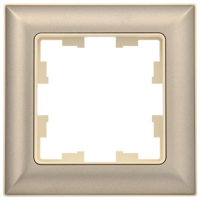 BRITE Рамка 1-ая РУ-1-Бр бежевый/шампань | BR-M12-12-3-K10 | IEK — миниатюра 2