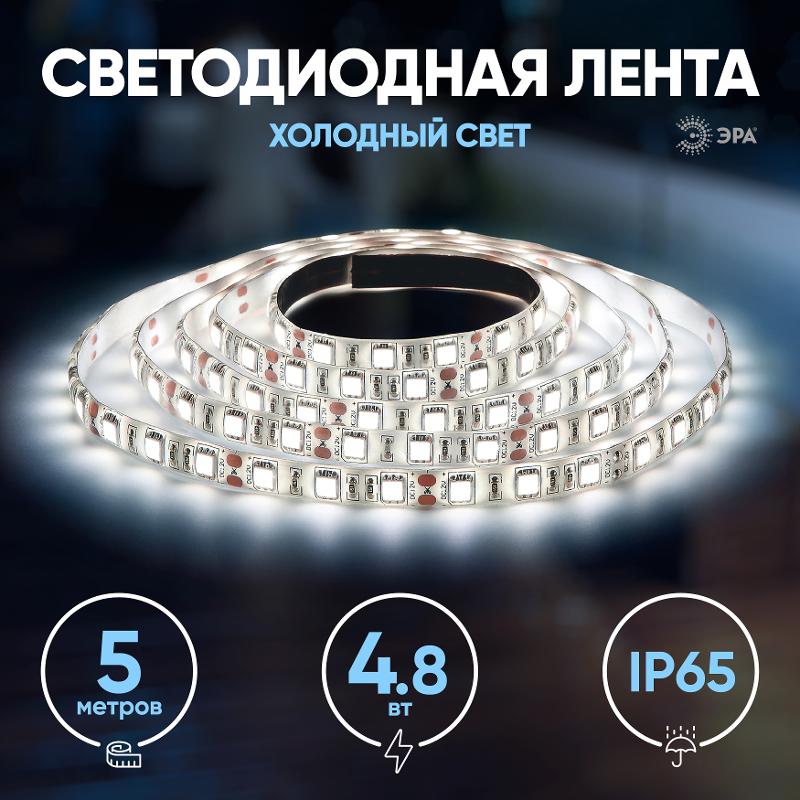 Лента светодиодная LS2835-4,8-60-12-6500К-IP65-2year-5m | Б0044111 | ЭРА — миниатюра 3